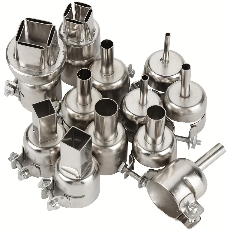 Image of 10pcs Hot Air Gun Round Nozzle Kit For 850 Hot Air Soldering Station Hot Air Soldering Station