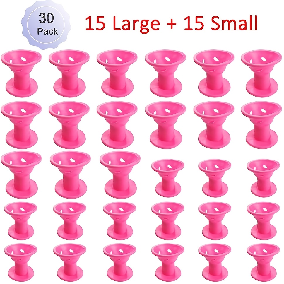 

Ensemble de 30 bigoudis chaleur, outils de curling en silicone, boucles faciles à réaliser pour tous les types de cheveux, accessoires de coiffure pour femmes à