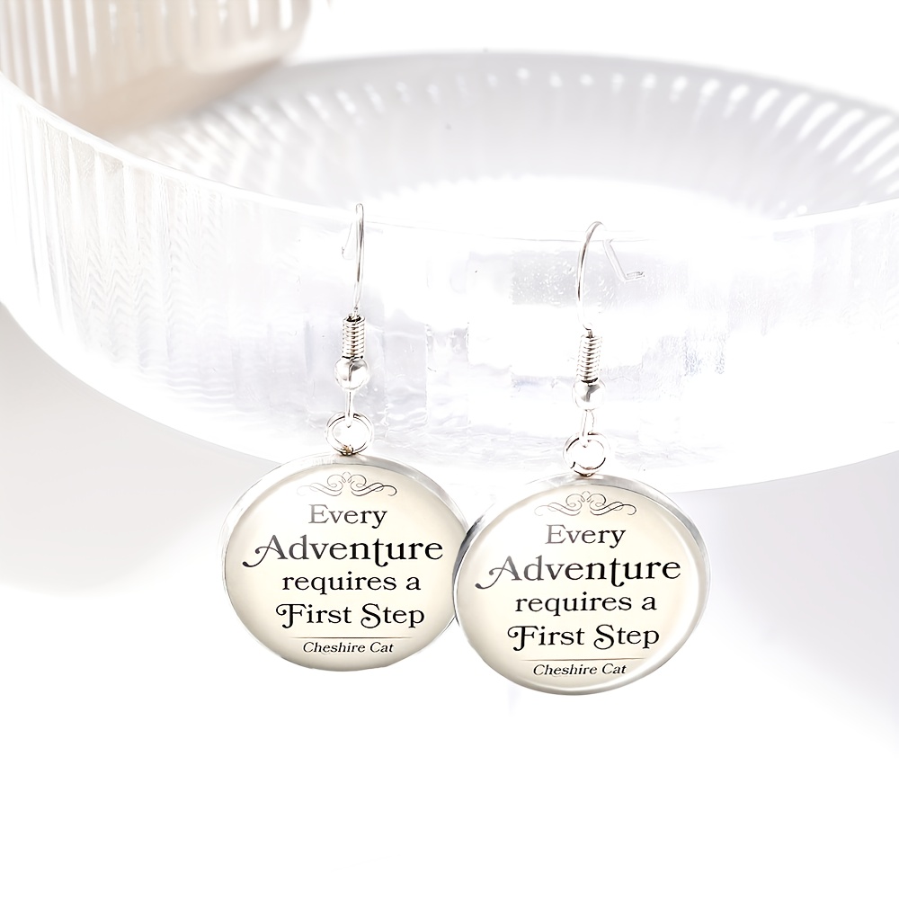 4pcs Adventure First Step Jewelry Set, Necklace Bracelet Earrings