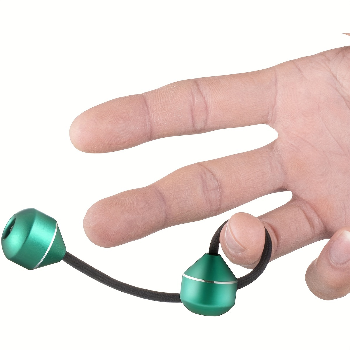 

1pc Finger Toy To Practice Finger , Aluminum Alloy 2 Beads And 1 String Finger , Cool And Gift (rope Color Random)