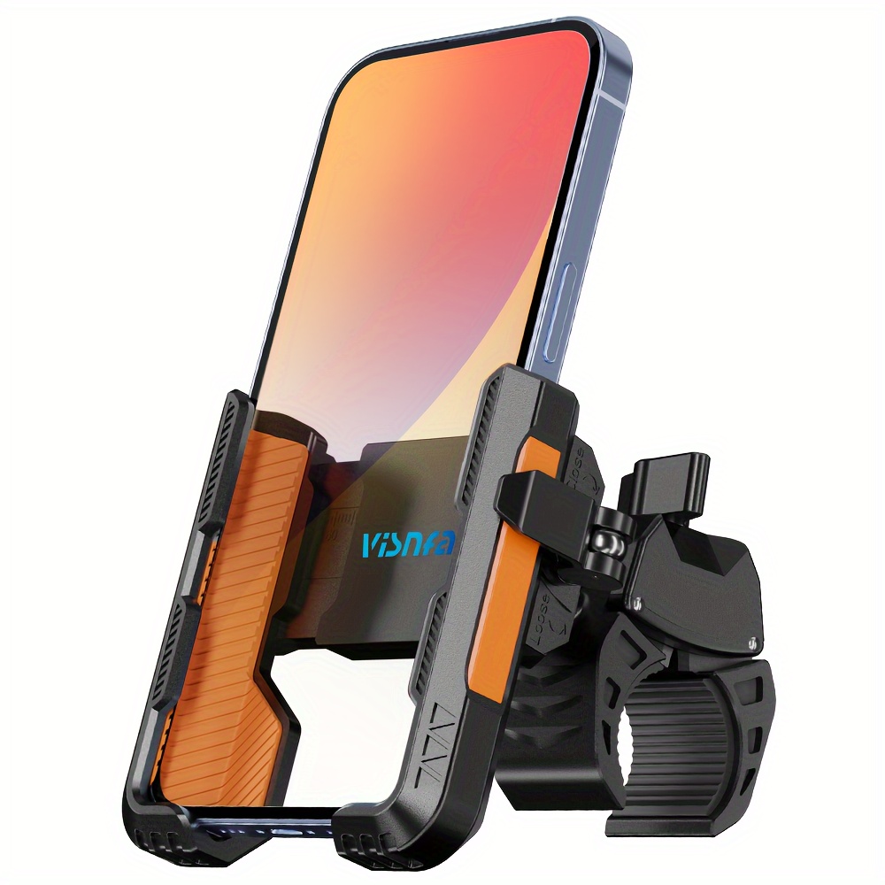 

Upgraded Bike Phone Mount Holder, [1s Quick Release][camera Friendly] Motorcycle Phone Mount, 360°rotatable, Suitable For Handlebar Diameter 0.866"-1.77" And .5"-7.0" Smartphone