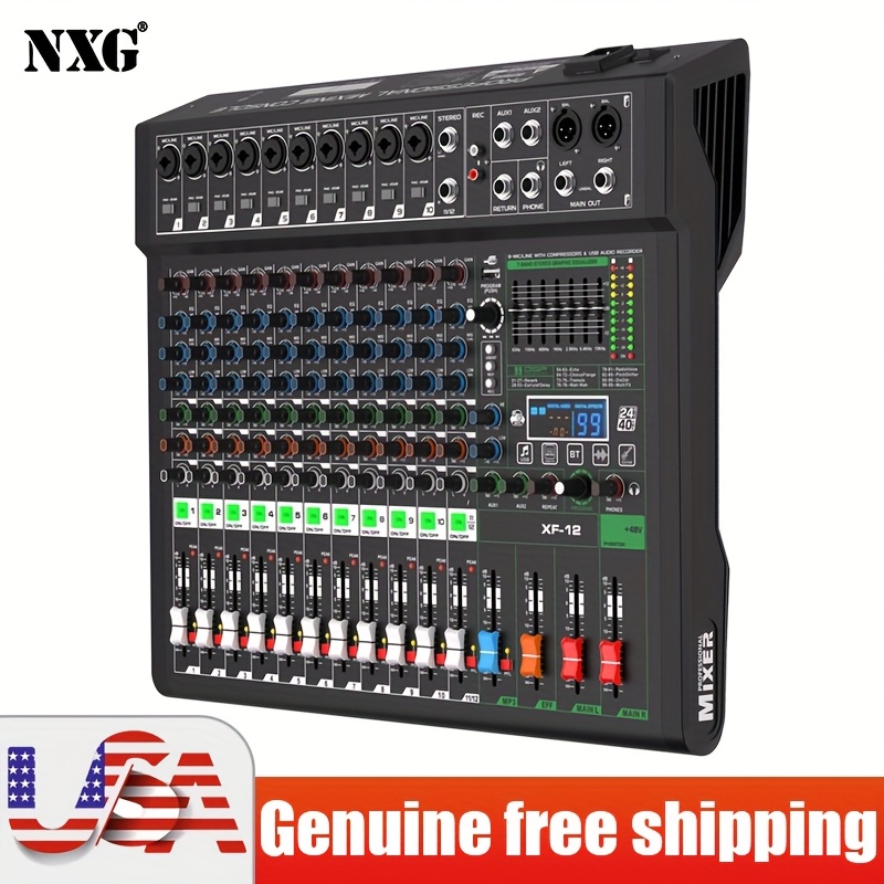8/12/16 channel mixer 48v 99dsp effect - Temu 8/12/16 channel mixer 48v 99dsp effect - Temu