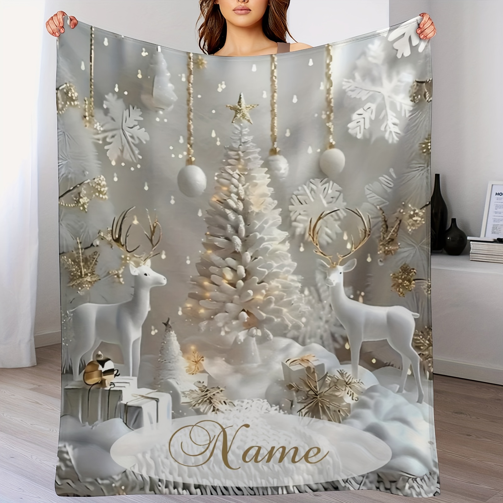 

Christmas Blanket & - , Fleece, , For , Bed, , And - For , Christmas Decor