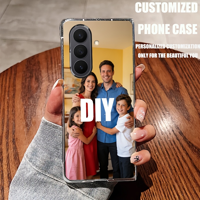 TEMU Phone Case: Suitable For Z Fold 7/6/5/4/3/2 Transparent Phone Case, Two-part Separable Case, Customizable With Your Own Images, Diy Product,