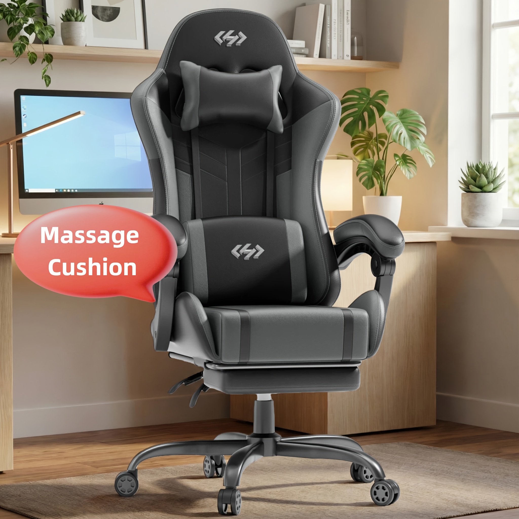 Een gamingstoel met pocketveringkussen