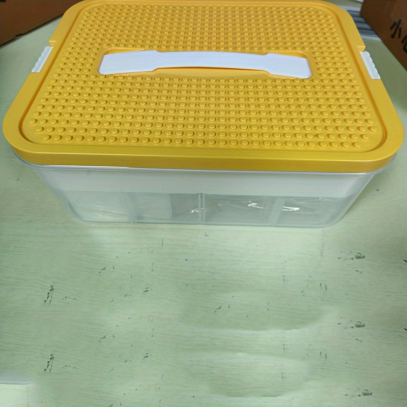 Cute 1/2/3 layer Blocks Storage Box Lid Grids Large Portable - Temu