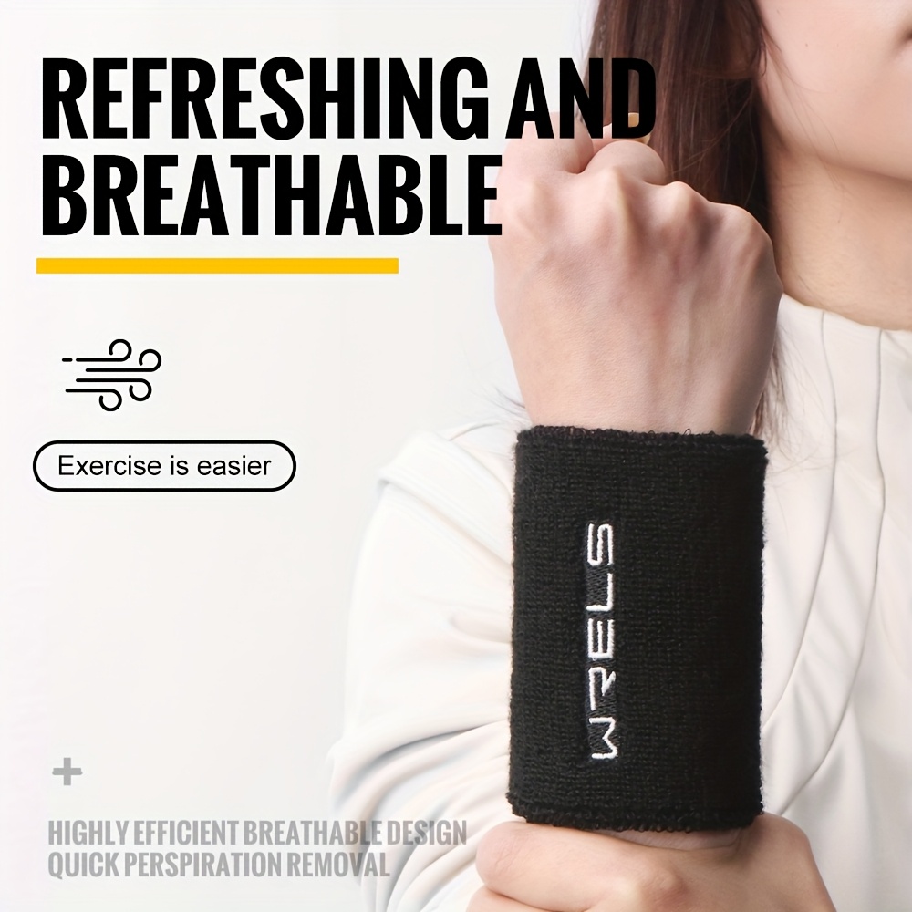 1pc-2pcs WRELS Men's & Women's Quick-Dry Sports Wristband with Hair Loop - Anti-Perspirant Lightweight Moisture-Wicking Wrist Suitable for Basketball, Tennis, Gym, - Grey/ (1 or 2pcs)