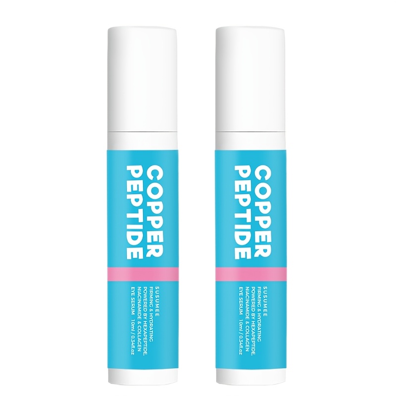 Image of 2pcs Copper Peptide Eye Serum - With Niacinamide, Collagen, Hexapeptide Acid - Firm Skin, Travel-friendly