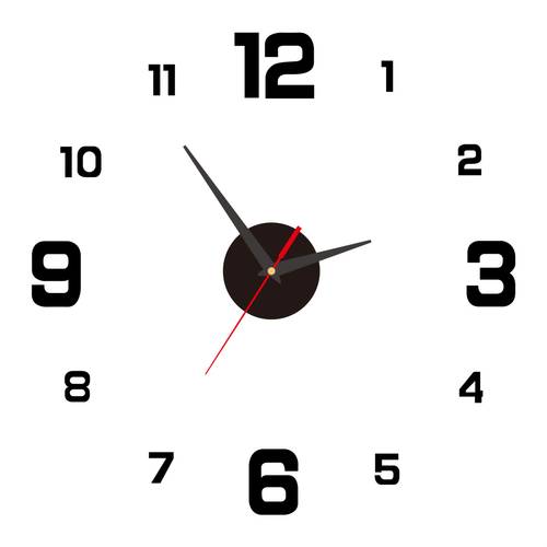 modern style silent wall clock diy self interactive glow living room or study battery operated aa not included clock wall decor