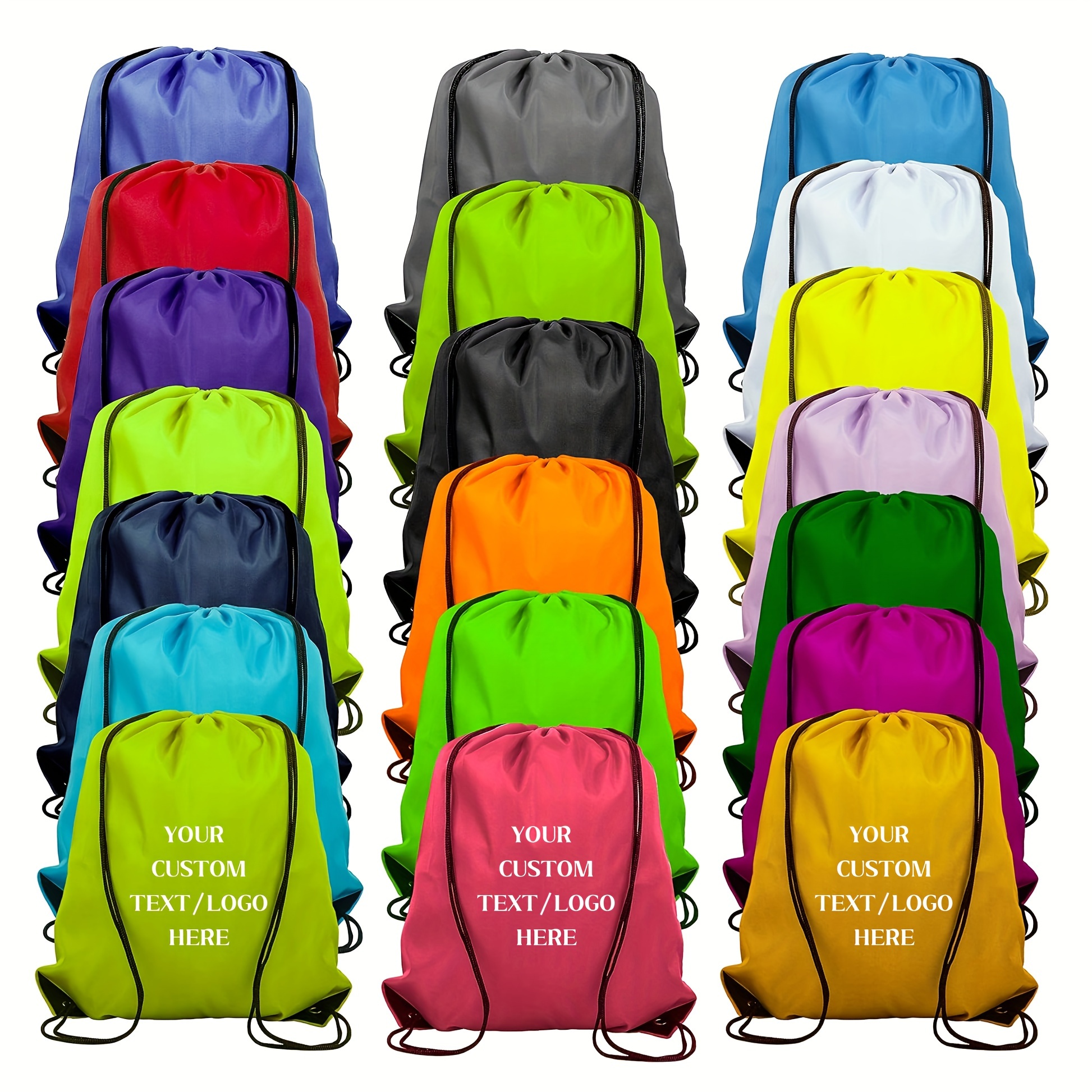 

5/10/50/100pcs Customizable Drawstring Outdoor Backpacks, Personalized Sports Casual Style Gym Bag, Men Women, Optional Logo Color
