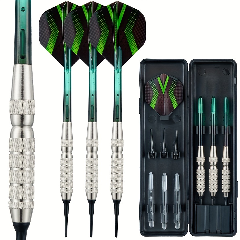 

3pcs Durable Soft Tip Darts Set With Storage Box, Portable Soft Tip Darts With Dart Flights, Flying With Beginners Or Professional Players