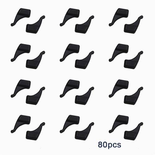 80 قطعة مقابض أذن مضادة للانزلاق للنظارات، حامل نظارات سيليكون للبالغين والأطفال