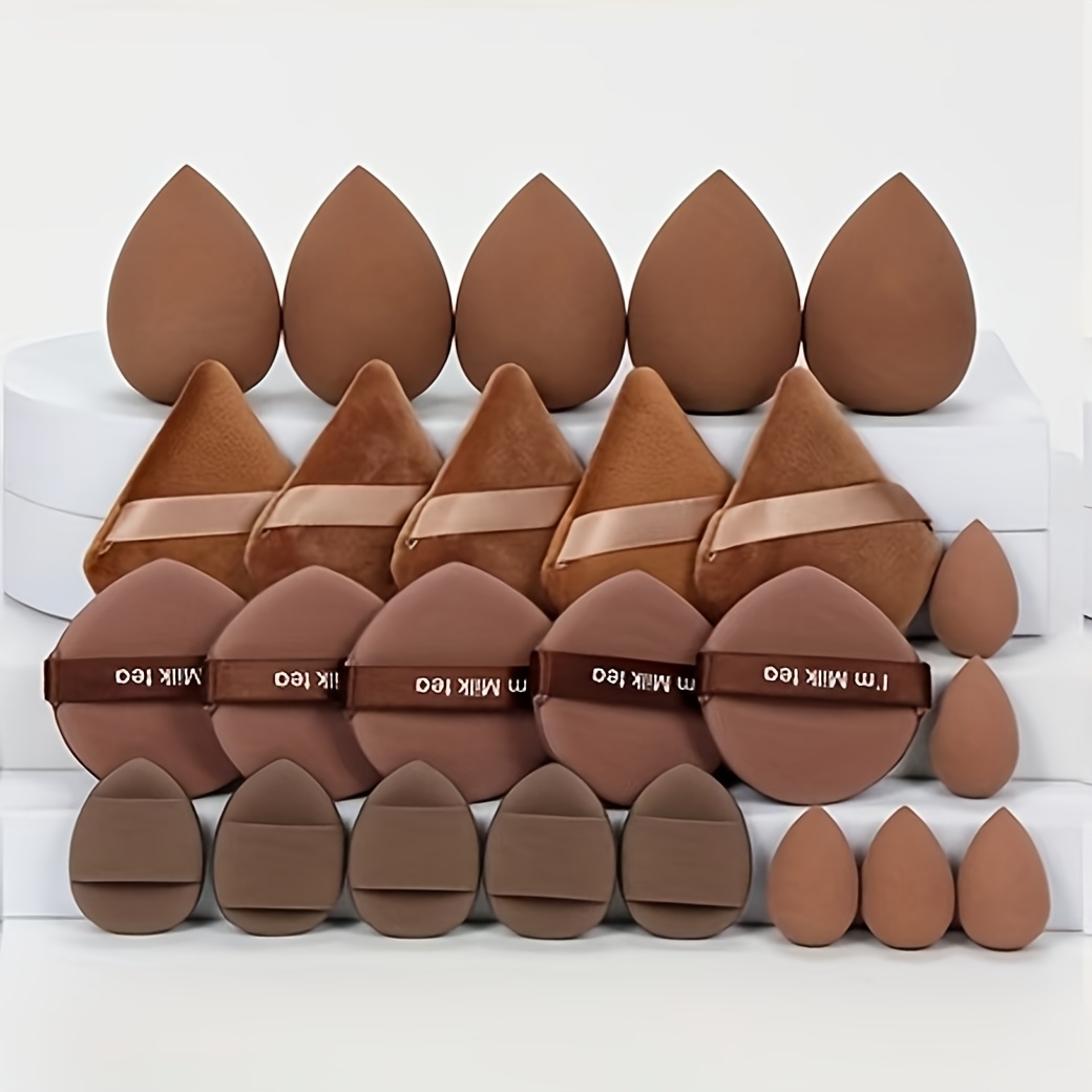 E-shop 25er Set Make-up Schwämme | Hydrophiles Polyurethan, Latexfrei, Für Alle Hauttypen Geeignet, Ideal zur Verdeckung von Unreinheiten und Pickeln,
