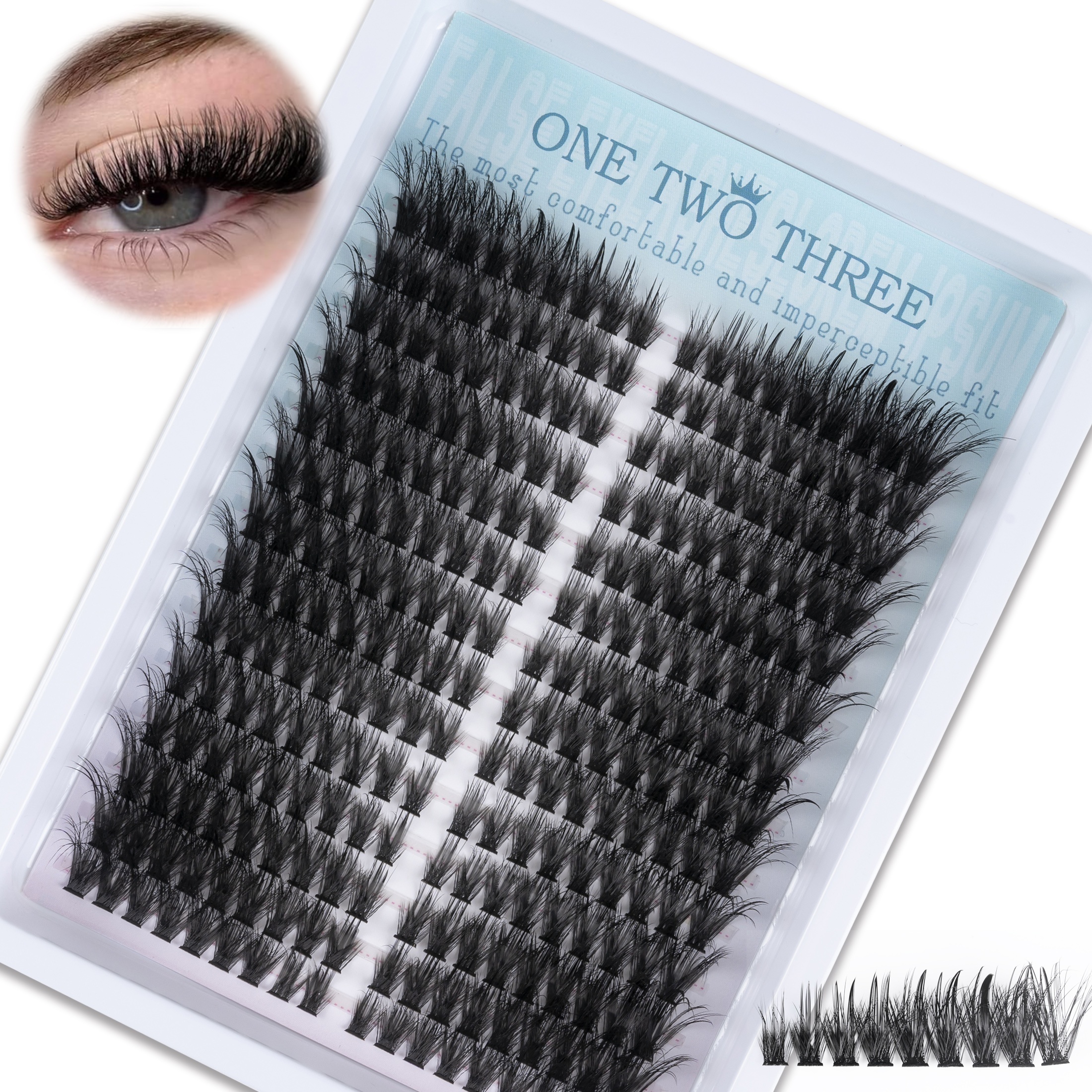 1 2 3 14 252 Lashes Diy Dense False Eyelashes 80d Individual Lashes Eyelash Clusters, Perfect For Beginners, Time, Stunning Results With