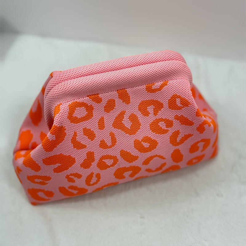 Knitted Large Capacity Travel Makeup Bags, , Storage Bags For Travel Cosmetics And Skincare Products, Toiletry Bags, Fashionable Leopard Print Handbags, Clip-on Bags, Portable Travel Bags From China