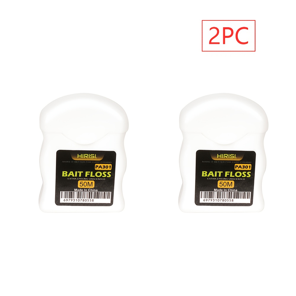 TEMU Hilo de para pesca de carpa de 50 m, hilo de extrarefuerzado sin para boilies, línea portátil para cebos para de pesca de carpa