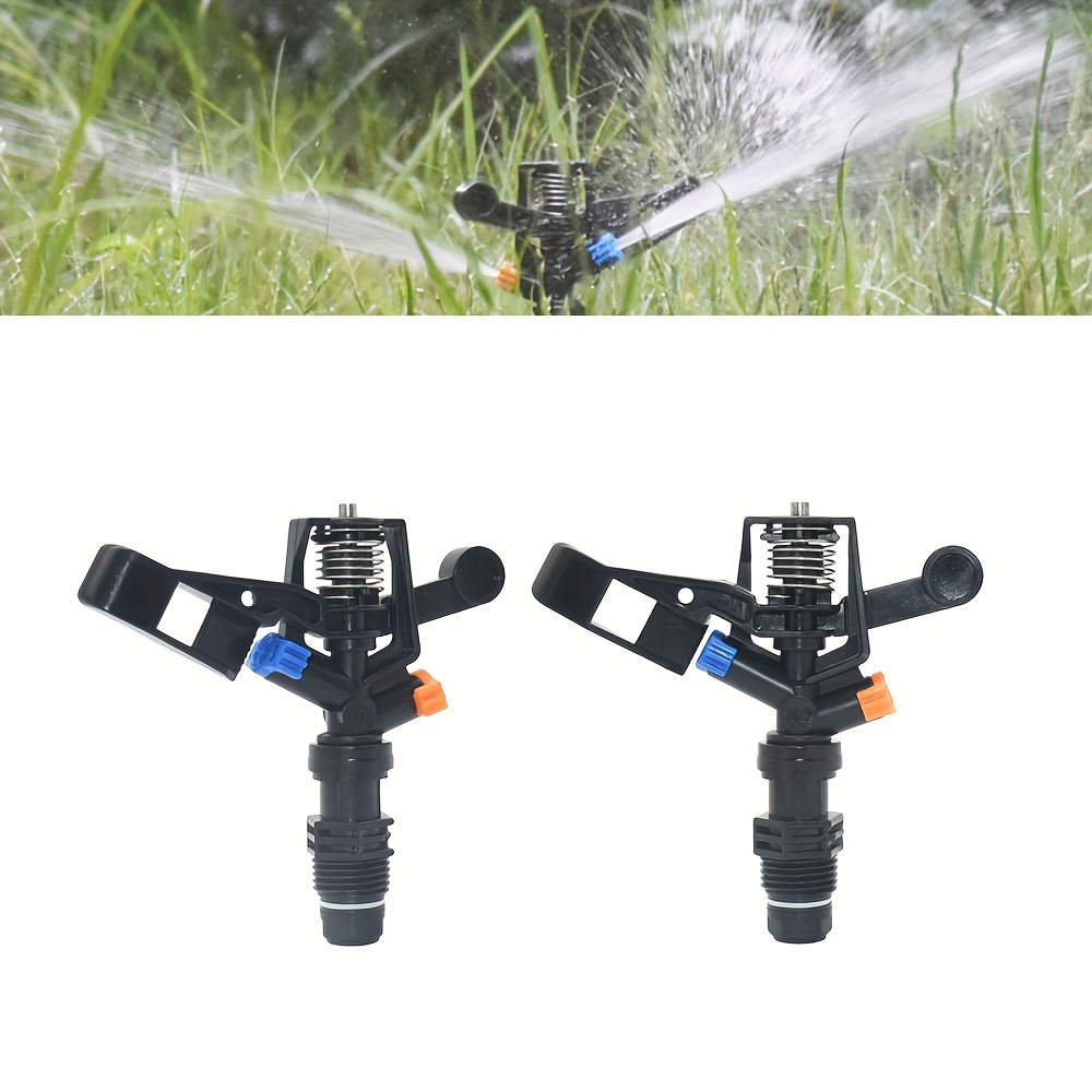 

2pcs 1/2" Male Thread Rotating Jet Sprinklers Rocker Nozzles For Garden Drip Irrigation Sprinklers 360° Irrigation Watering System Automatic Lawn Farm Greenhouse Plant Watering Sprinkler