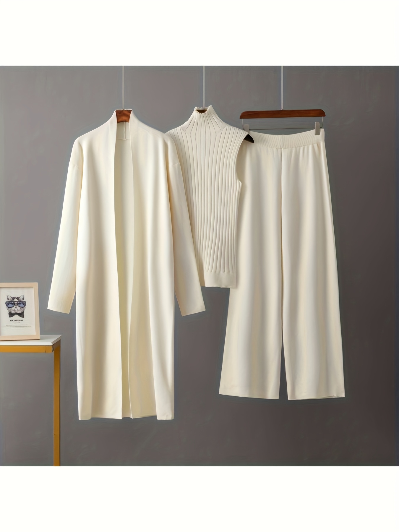 High Elasticity Women's Loose Suit with Long Wide-Legged Pants