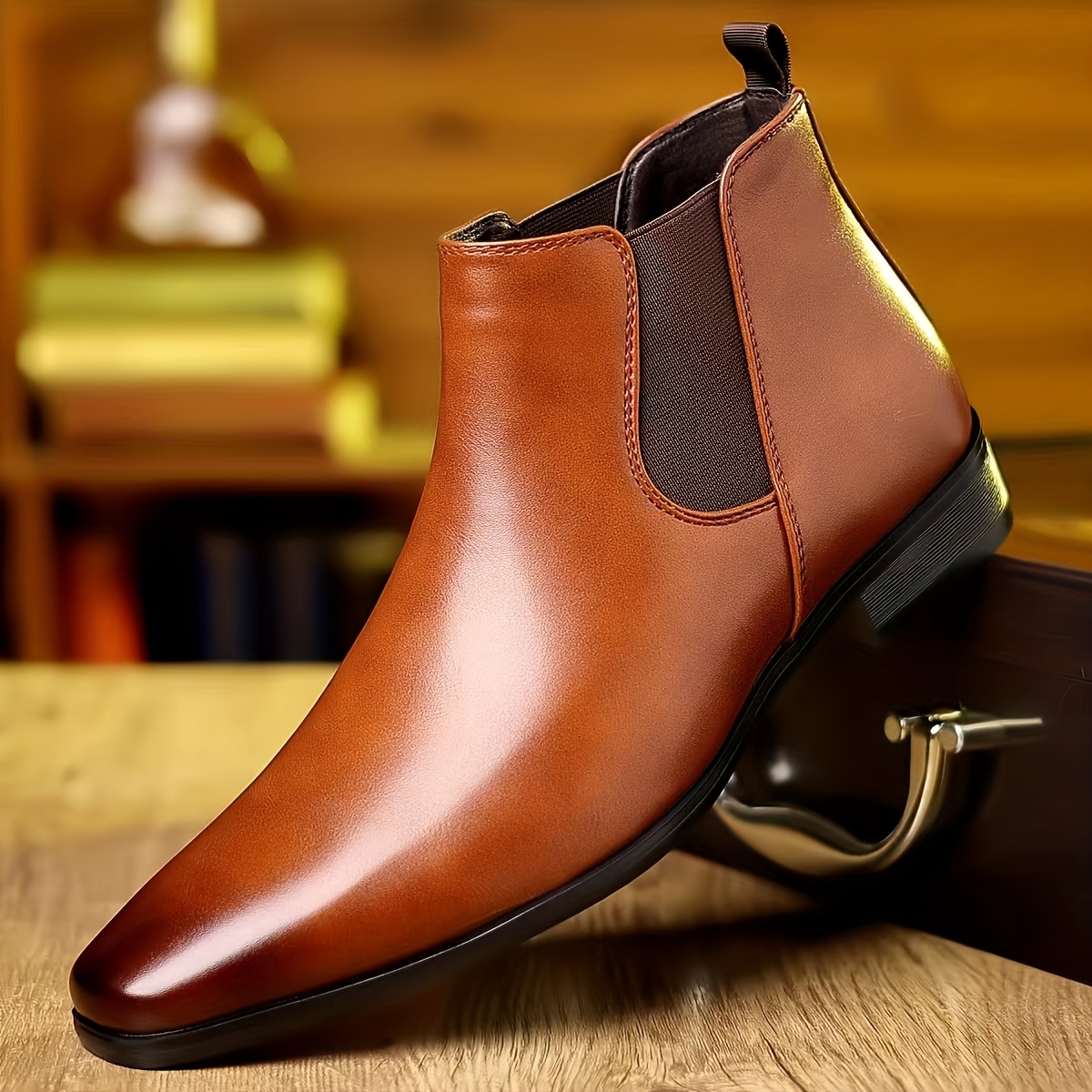 green emerald velvet dress Mens Brown Shoes (12)