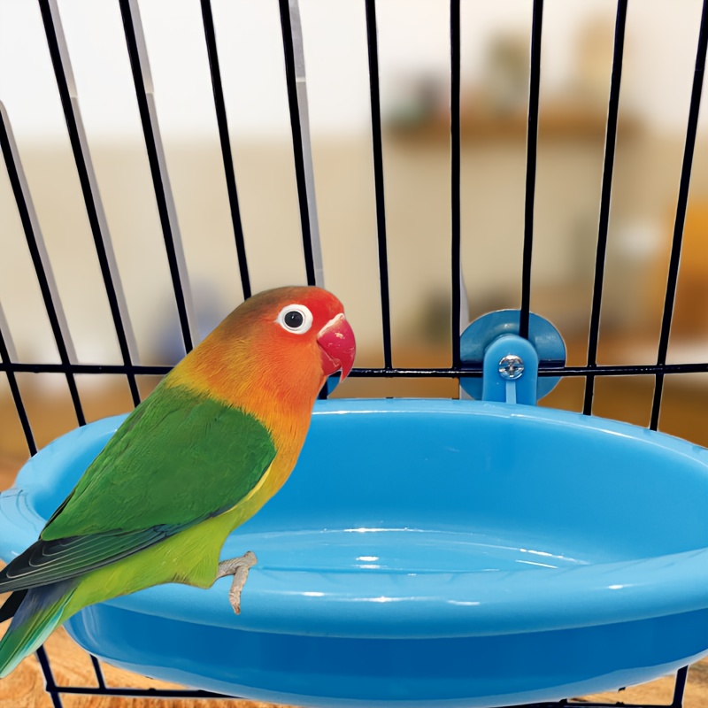 

Easy-clean Bird Bath Tub - Durable Pp Material, Perfect For Cage Hanging & Bird Grooming