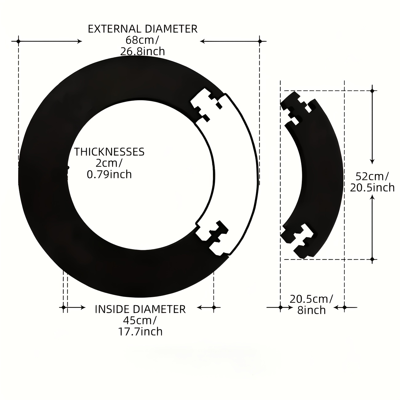 A Black Dartboard Holder Made of EVA Foam for Wall Decoration, Featuring a Protective Pad That Easily Snaps Onto a Standard Dartboard. It Includes a Easy-To-Install Protective Ring And Can Serve As a Wall Sticker, Making It a Great Gift for Parents