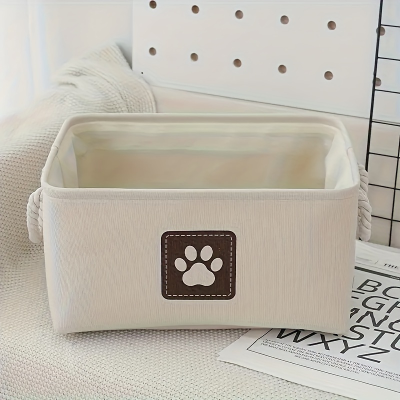 

Canvas Pet Toy Storage Box, Large Capacity Felt Organizer, Dog Toy Container, Ideal Accessory Organizer For Pet Owners And Enthusiasts, With No Battery Required For Storage