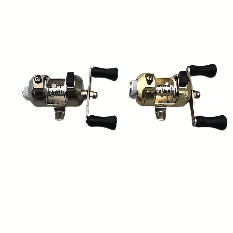 a very small golden drum reel for fishing which can only release       the   not suitable for long casting this fishing line equipment accessory has a large production volume so       between products some products may have scratches or other     on the   but   not   the products functionality   mind scratches on the   please do not buy