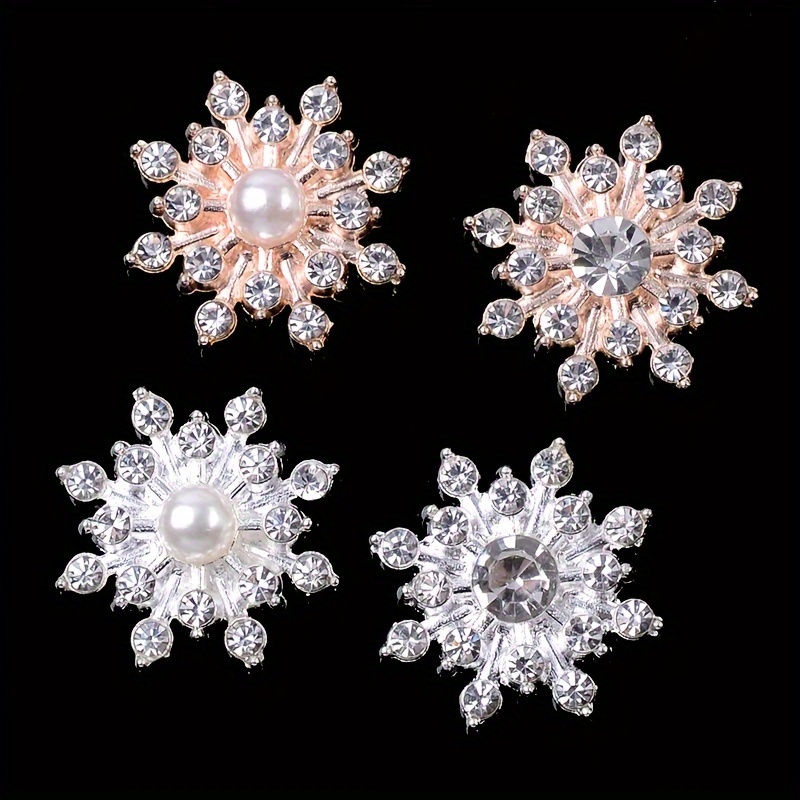 

80pcs Christmas Snowflake Alloy Jewelry Accessories Handmade Diy Hair Accessories Hair Clips Phone Case Materials