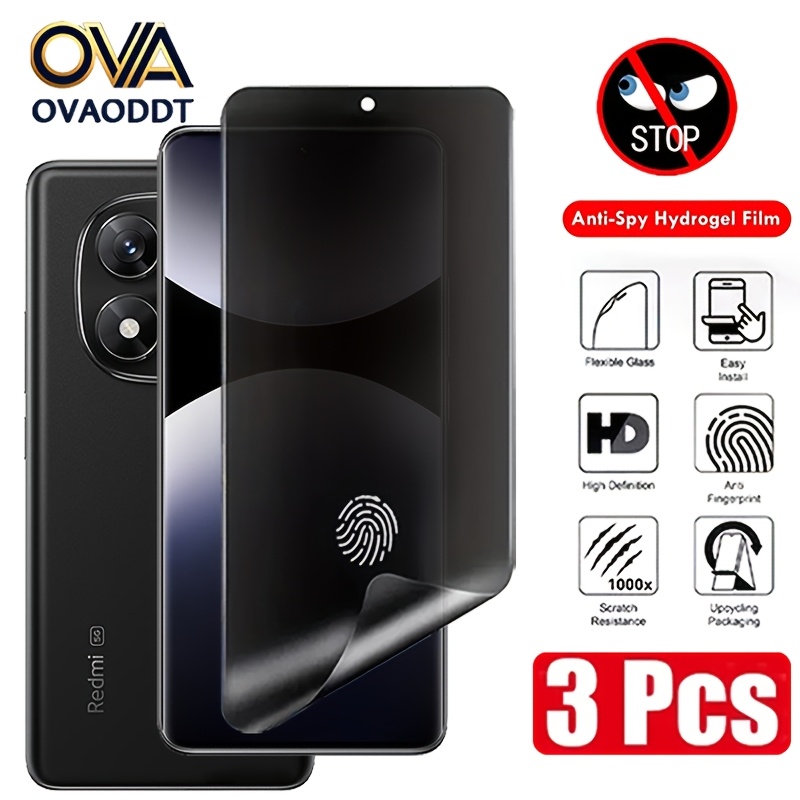 E-shop 3er-Pack Privacy Hydrogel Displayschutzfolie (Nicht-Härtesglas) für Redmi Note 15 Pro+/Note 15 Pro/Note 15/Note 14 Pro+/Note 14 Pro/Note 14/Note