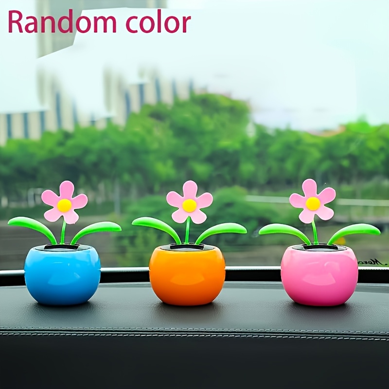 

Solar-powered Swinging Sunflower Car Dashboard Decor - Fit, Plastic