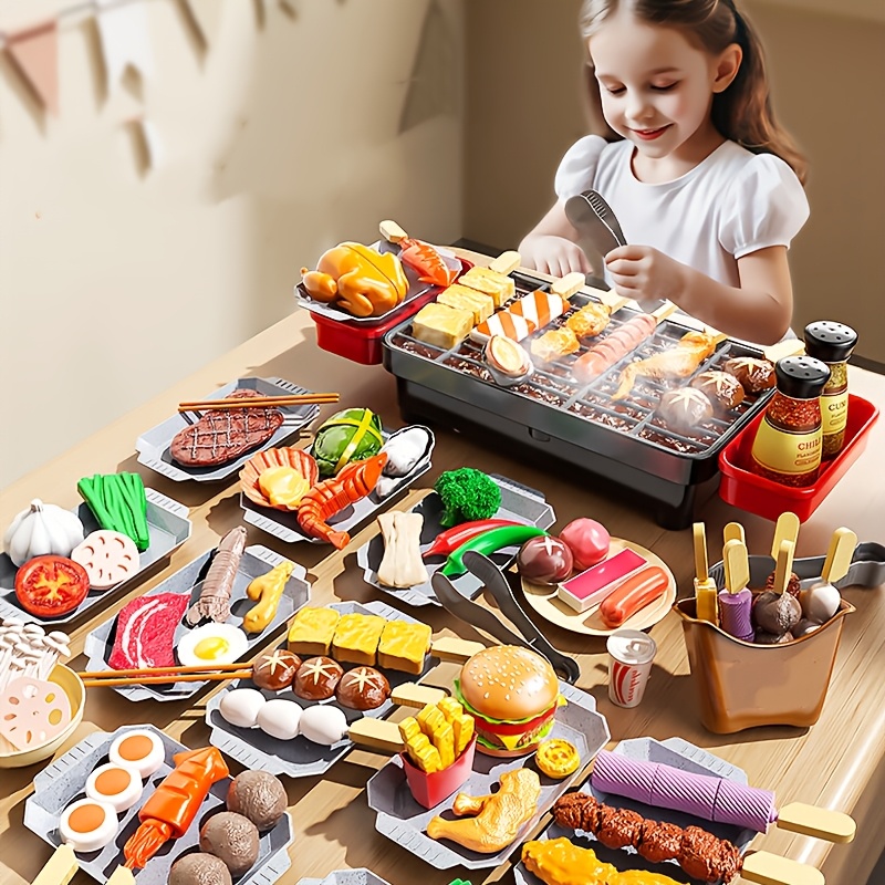 

[(us Stock)] European And American New Kitchen Toy Set, Toy Set, Cooking Toy Set, Interactive Barbecue Toy Set, Christmas, Birthday Gift