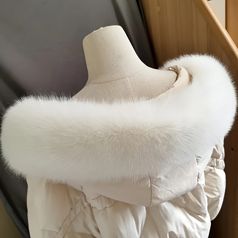 Luxurious Decoration - Fox Detachable Puff Hood Accessory, Suitable For Winter Coats And Jackets