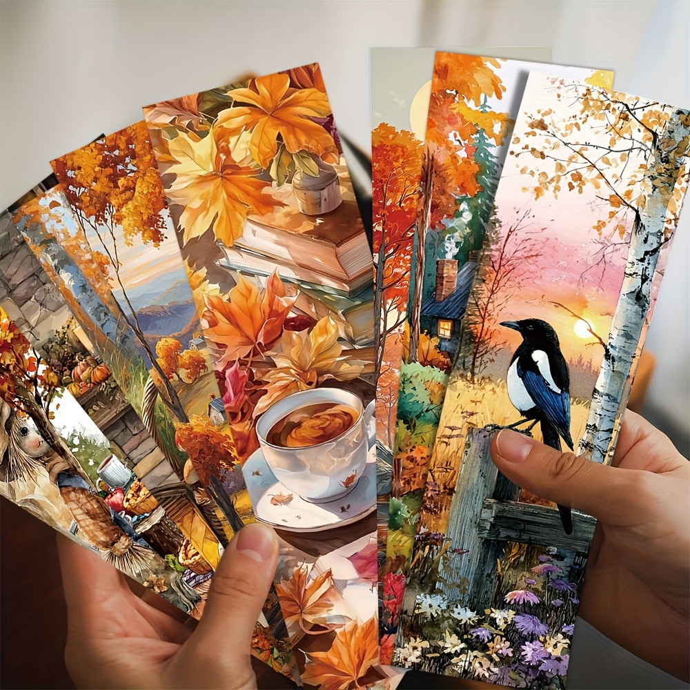 TEMU 30pcs Autumn-themed Bookmarks For Decorating And Marking Your Reading