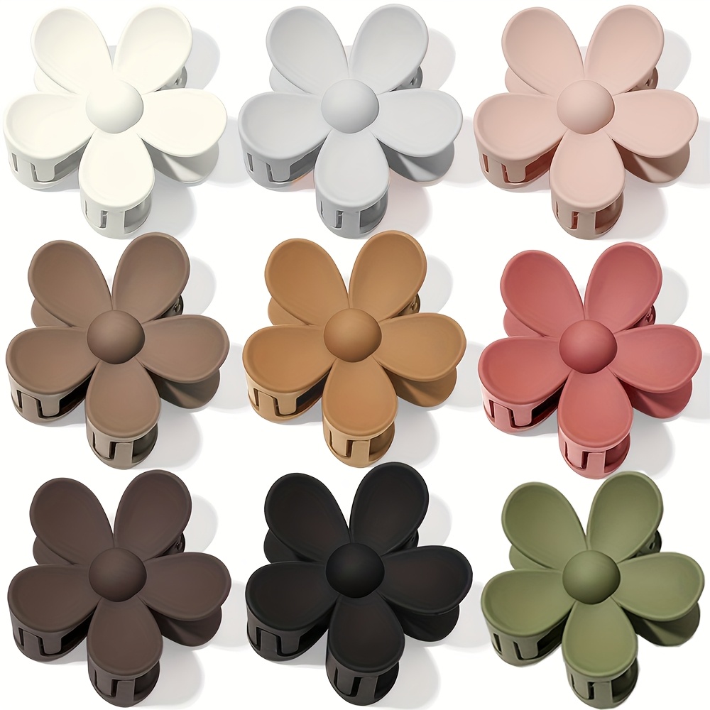 Blumen-Haarspangen Im Set – 6 Farben Für Dickes & Dünnes Haar
