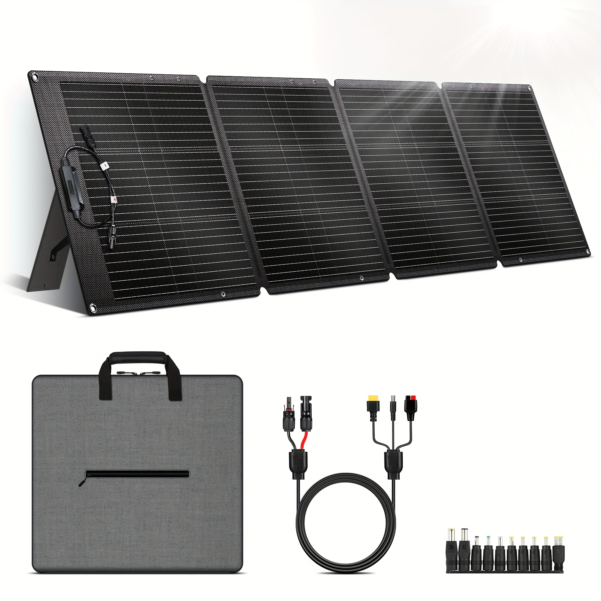 E-shop 100W und 200W ETFE Solarpanel, tragbare Solargenerator mit 200W und 100W Kapazität, mit 23% hoher Wirkungsgrad N-Typ Solzellen, -Generation