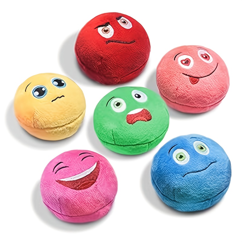Squeaky Dog Toys, [6 Pack] Soft Stuffed Plush Balls With Squeakers- Fetch Play For Puppy Small Pets