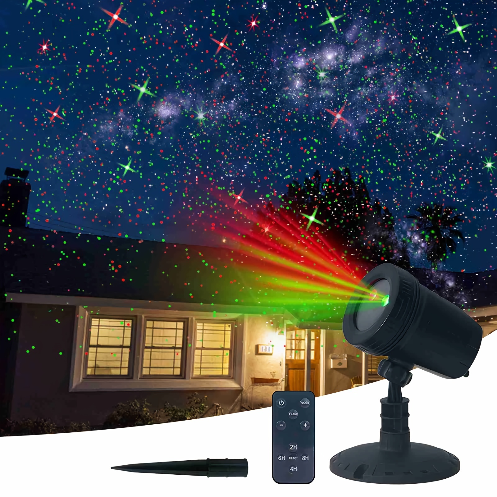 

Christmas Lights Projector Outdoor, Christmas Laser Lights With Remote Control For Outdoor Outside Christmas Decorations Farmhouse Christmas Decor