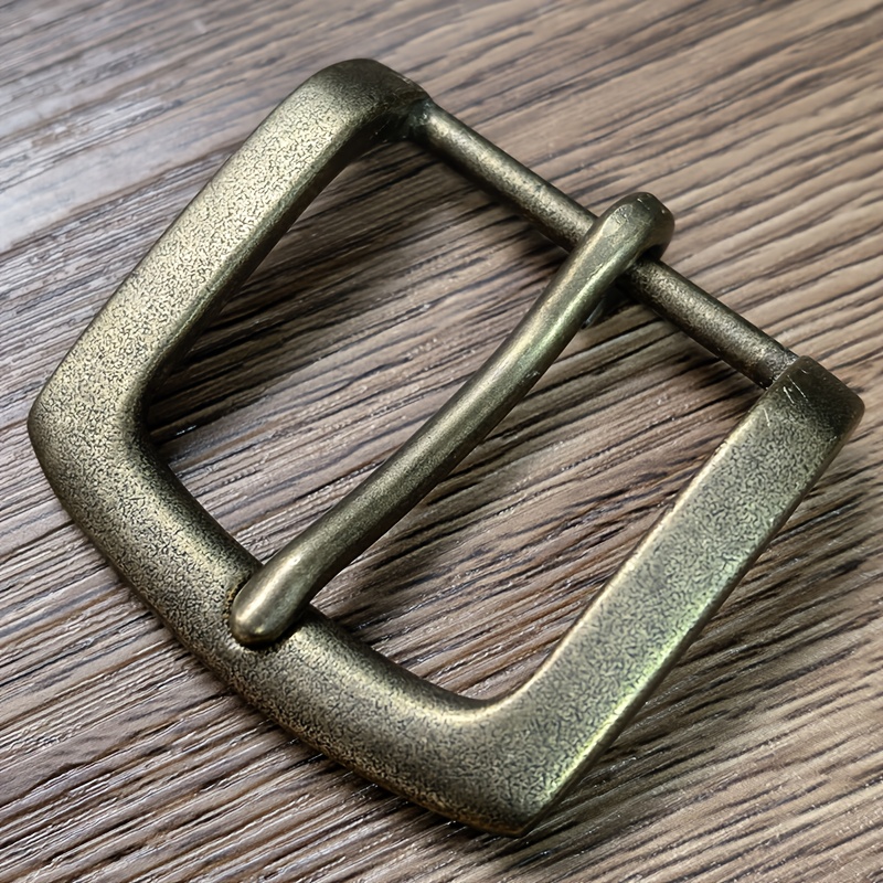 E-shop Gürtelschnalle aus massivem Messing in Vintage-Bronzefarbe, Gürtelschnalle mit Einzelzapfen für Männer Frauen, Vintage-Schmuckschließe mit