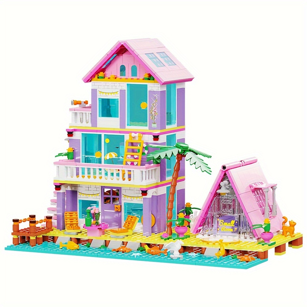 

Building Blocks Toys, Seaside Beach Villa Ffriends Building Set, Advent Calendar 2023 Construction Toys, 791 Pieces Mini Bricks, Not Compatible With Legoed Particles