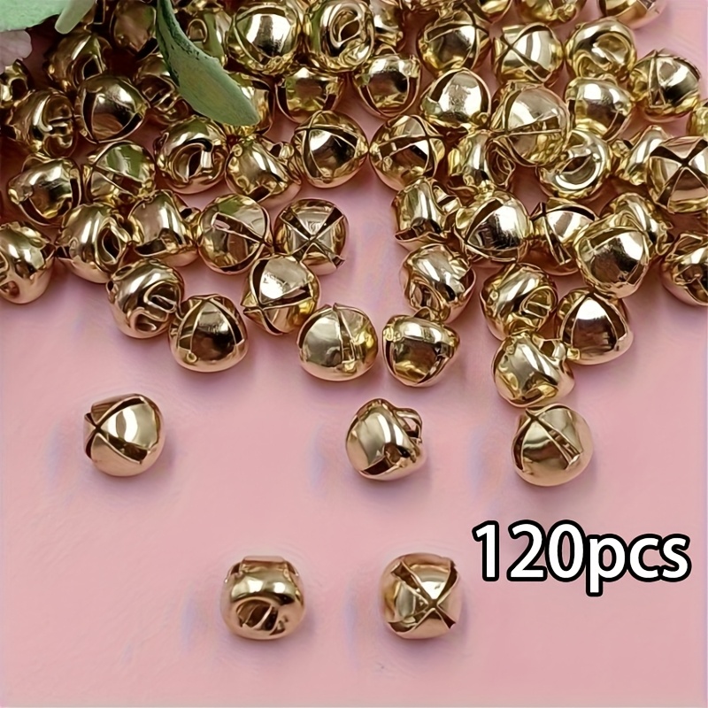 Image of 120pcs, Small Bell Pendant - Metal Decorations For Christmas, Wedding, Valentine's Day Crafts And Home Decor With Effects