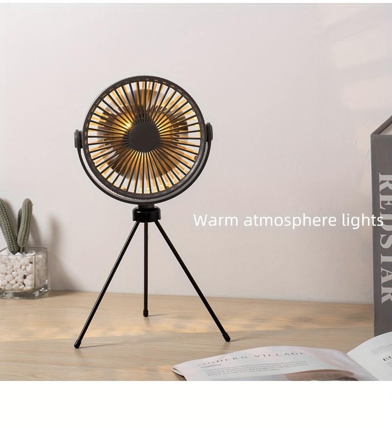 1pc portable tripod table fan high velocity usb desk fan   abs material easy to carry design for outdoors home use details 6