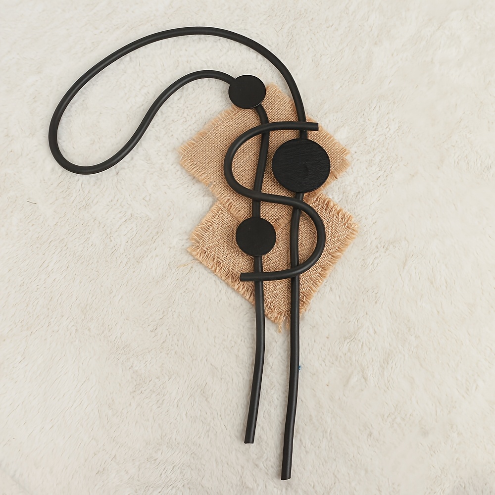 Abstract Geometric Design Necklace, Niche Punk Style