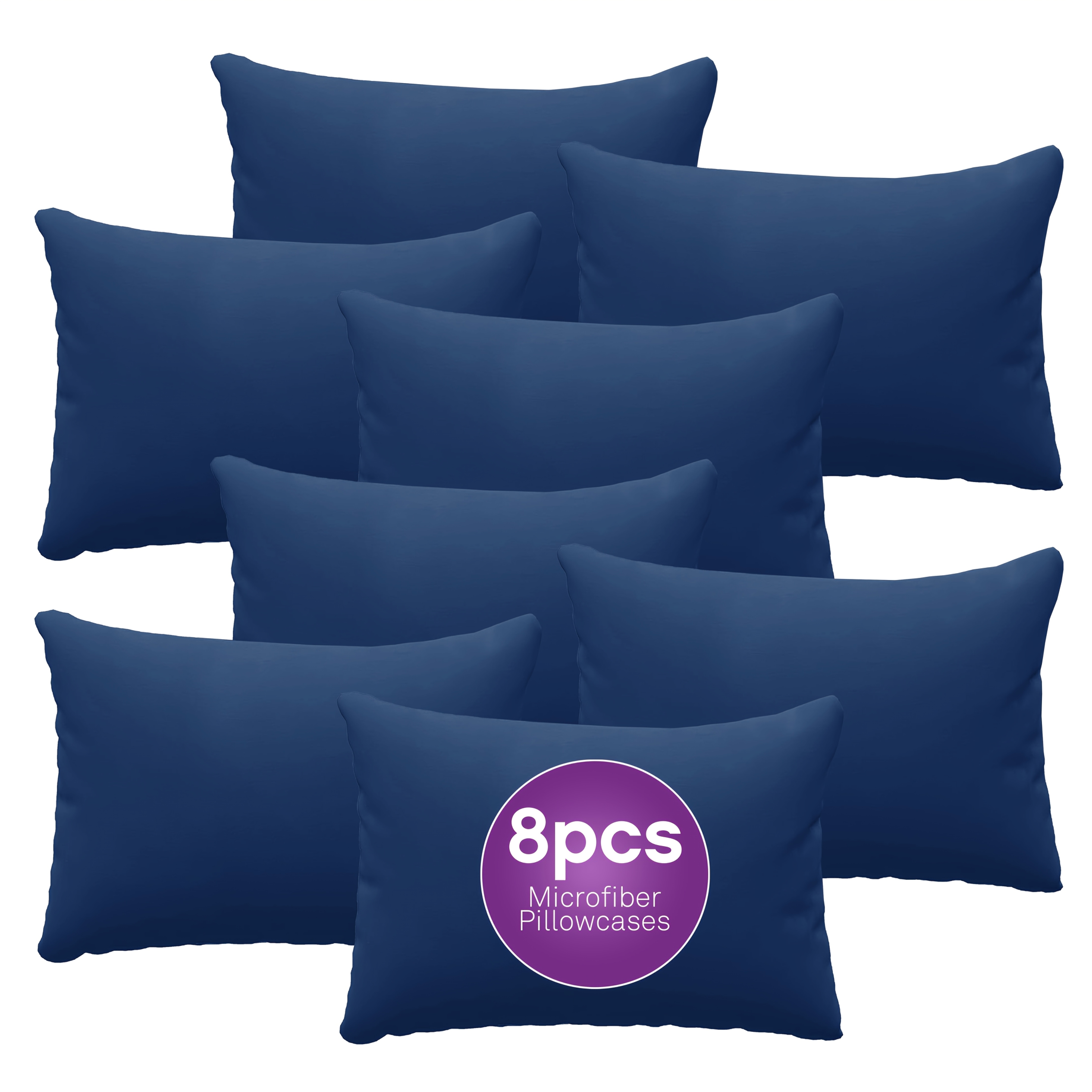TEMU 8pcs, 100% Microfiber, Solid Brushed Cloth, Bedroom, Pillowcase, Living Room, Sofa Universal