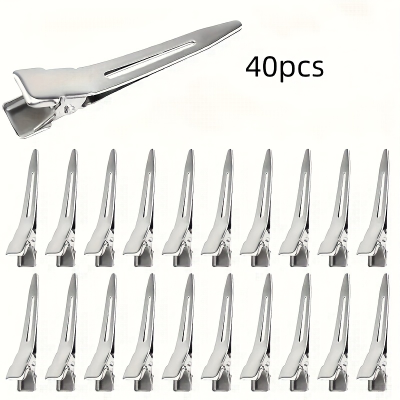 E-shop 40er-Set professioneller lockiger Metall-Haarspangen - Friseurqualität - Fixierer, geeignet für Styling, Trimmen und Formen - langlebig, einfach