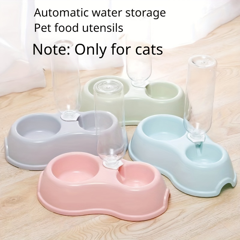 

Dual Pet Feeder For Cats & Dogs - Non-slip, Automatic Water Dispenser With Food Bowls - Battery-free Automatic Pet Feeder Dog Feeder And Water Dispenser