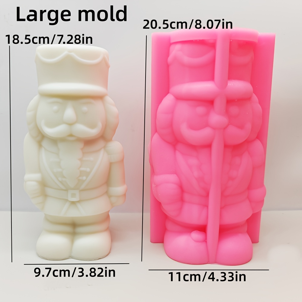 Walnut Soldier Candle Silicone Mold Beard Soldier Epoxy Resin Silicone Mold Home Decoration Walnut Soldier Gypsum Mold