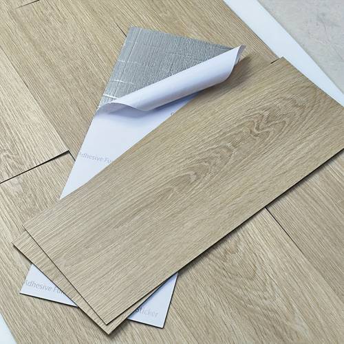 10pcs wood grain vinyl floor stickers self floor tiles and stick suitable for home decoration 40x15cm