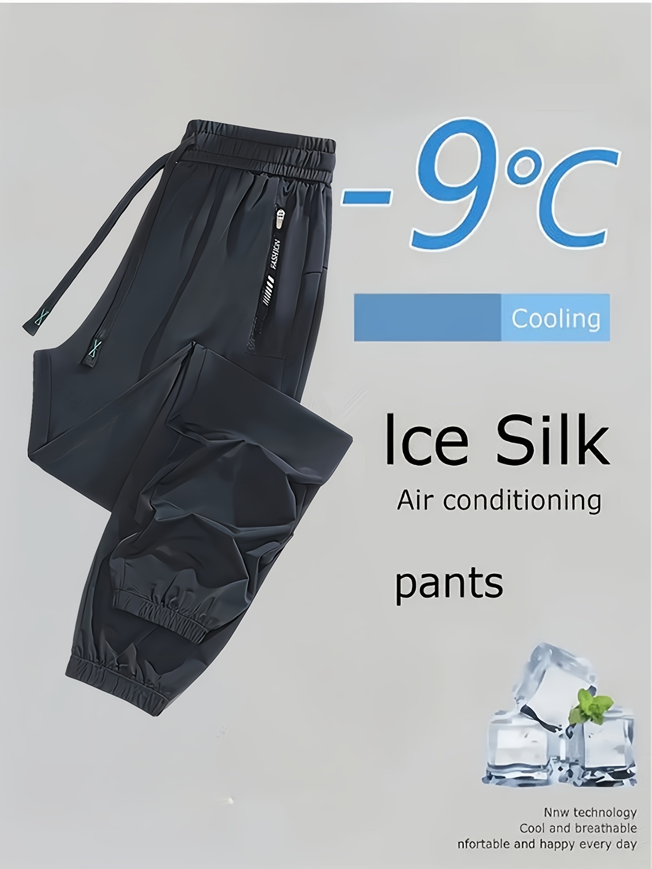 a single piece of womens summer sports pants made from high elastic   featuring an elastic waistband with adjustable drawstring side pockets regular fit long pants