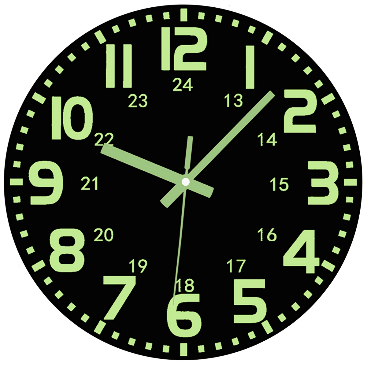 Luminous Night Light Clock - Hands & Numbers Vinyl, Time Reading - Perfect Gift For Homeowners, Christmas Present & Spooky Halloween Decor