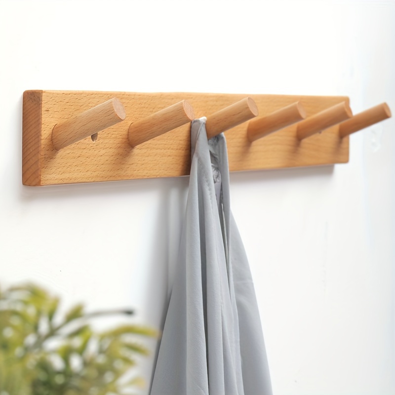 

Handmade Bamboo Wall Hanging Rack, Wall Hanging Hook For Clothes And Hats, Bathroom Towel Hook